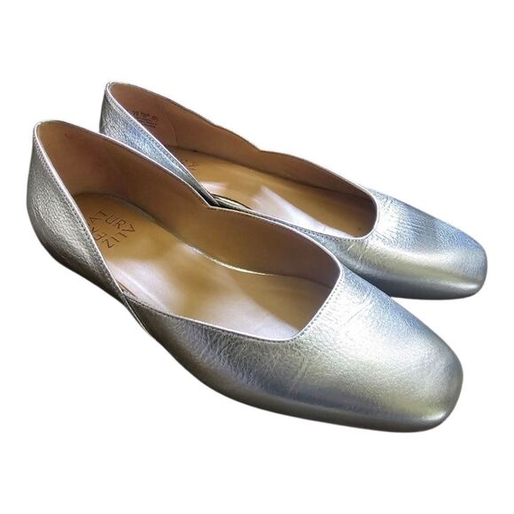 NATURALIZER Cody Ballet Flat Silver Metallic - Size 7 Wide - Picture 1 of 7